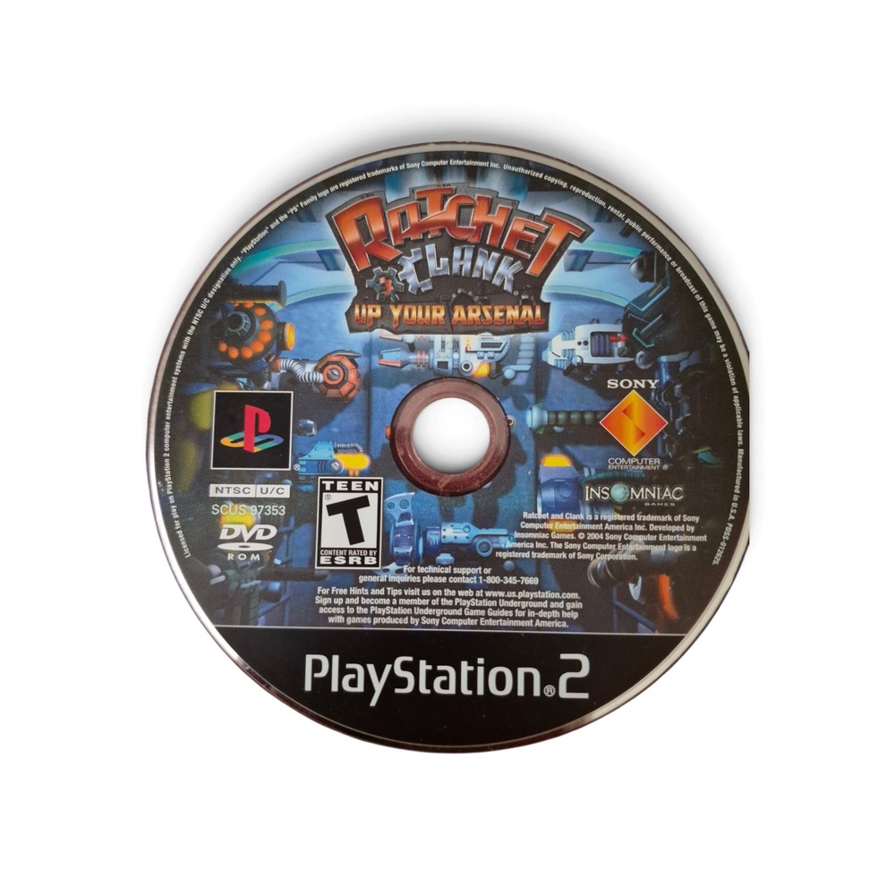 Sony Ratchet & Clank Up Your Arsenal PS2 Game Disc Only Black/Blue
